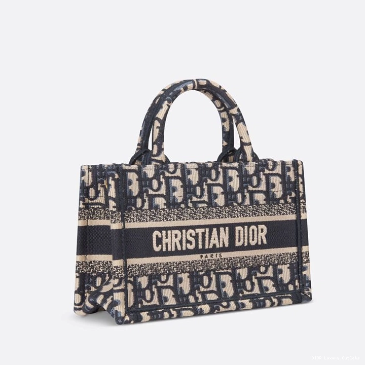 Cheap Oblique Canvas Strap Dior Book Tote Motif Blue Mini with 0731 Luxury